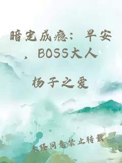 暗宠成瘾：早安，BOSS大人